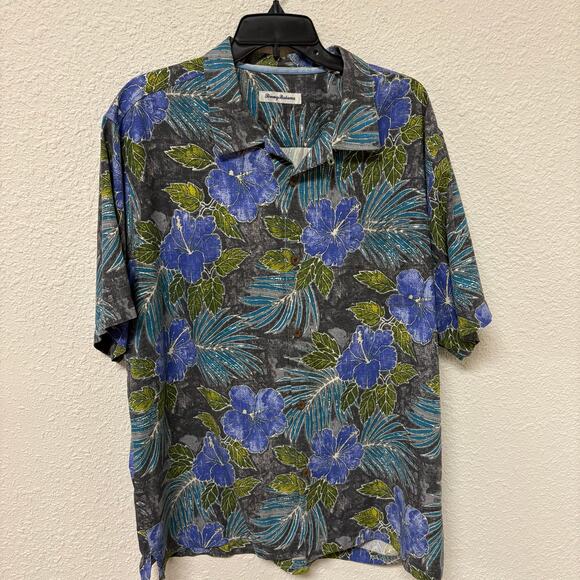 Bundle of 2 Tommy Bahama Silk Short Sleeve Button Up Shirts Size XL - Picture 7 of 9